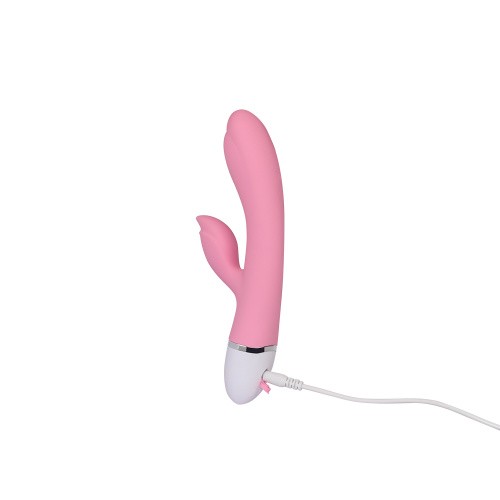 LoveToy - Dreamer II Vibrator Pink  - Вибратор с клиторальным отростком, 21.5х3.5 см ( светло-розовый)