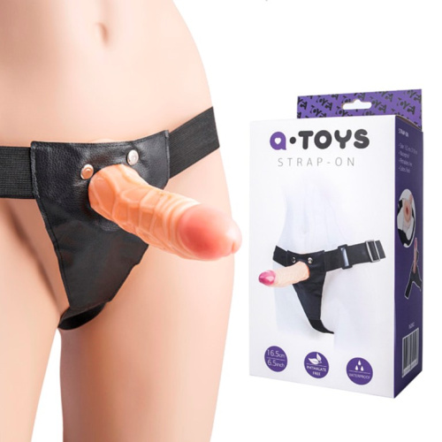 Toyfa A-Toys - Страпон-насадка с креплением, 16х3.9 см
