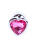 Анальная пробка с камнем B-Series Jewellery Silver Heart Plug, S