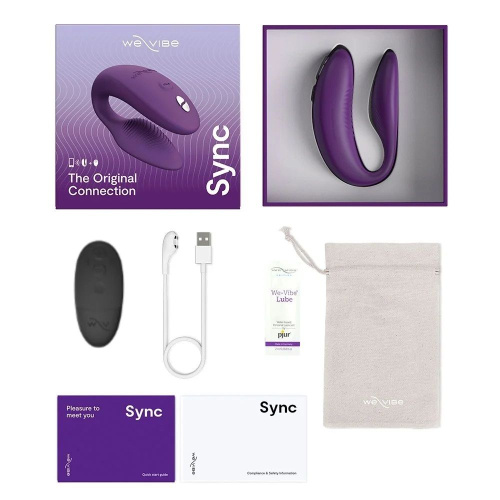 Вибратор для пар со смарт управлением We-Vibe Sync 2 + Лубрикант 50 мл