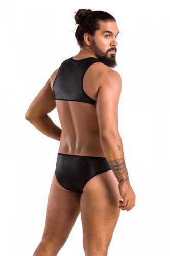 Passion - 056 BODY ADAM black - Сексуальний чоловічий боді, L/XL - купити в Києві, Україні