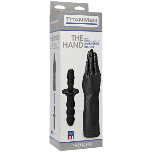 Doc Johnson Titanmen The Hand with Vac-U-Lock Compatible Handle - рука для фистинга, 29х6.9 см (чёрный)