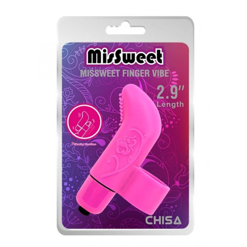 Chisa MisSweet Finger Vibe - Вібратор на палець із загнутим кінчиком, 7.4х2.2 см (рожевий) - купити в Києві, Україні