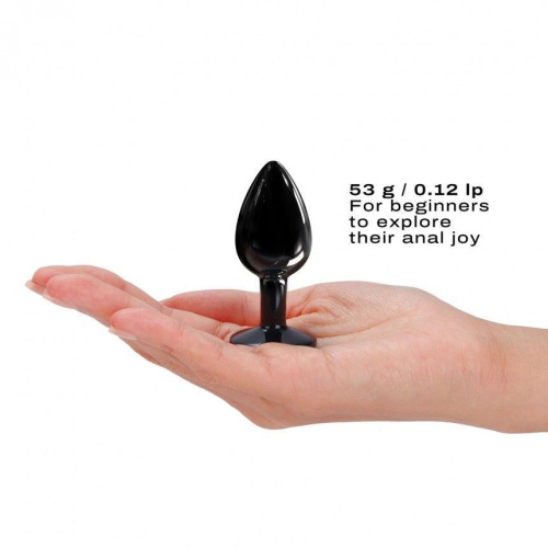 Dorcel - Diamond Plug - Металева анальна пробка з прикрасою у вигляді кристала (чорна) S - купити в Києві, Україні