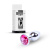 B-Series Jewellery Silver Plug Pink - Анальная пробка с кристаллом, 7х2.7 см (фуксия)