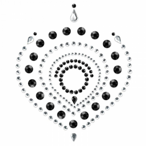 Bijoux Indiscrets Flamboyant - украшения для груди и бикини со стразами, (черный)