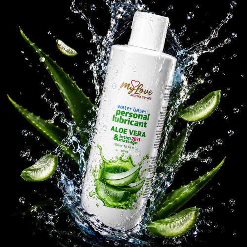 2в1 лубрикант и массажный гель - MyLove Aroma Series Intim&Massage Aloe Vera, 300 мл