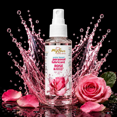 2в1 лубрикант та масажний гель - MyLove Aroma Series Intim&Massage Rose, 50 мл - купити в Україні | Секс шоп SEX-SHOP.ua
