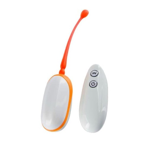 Виброяйцо MF Remote Egg, 6,5Х3,1 см (белый с розовым)