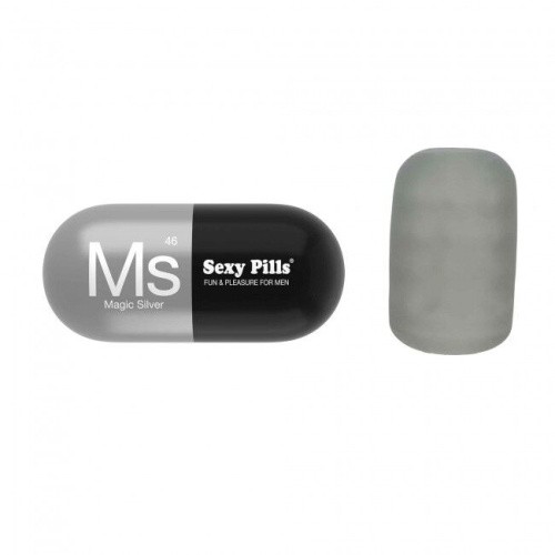 Love To Love Sexy Pills Magic Silver - мастурбатор-пилюля, 7х4.5 см (серебристый)