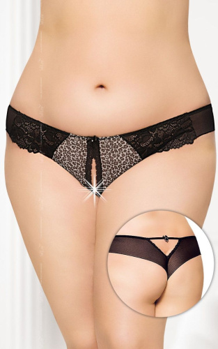 SoftLine G-string 2435 - Трусики з вирізом, XL (леопардовий) - купити в Києві, Україні