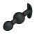 Pretty Love silicone Anal balls Black - Анальна пробка зі зміщеннями центрів ваги, 10,4х2.2-2.6 см (чорний) - купити в Києві, Україні