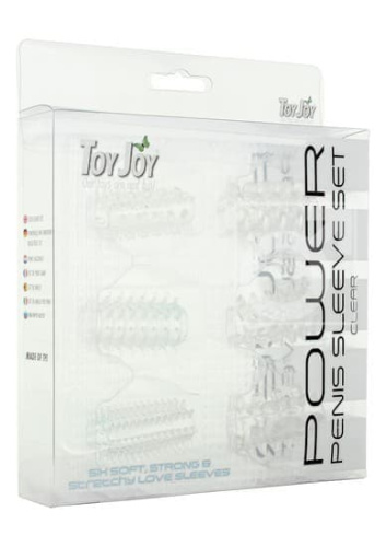 Toy Joy - Power Penis Sleeve - Насадка на пенис, 4х1.5 см 1 шт (голубой)