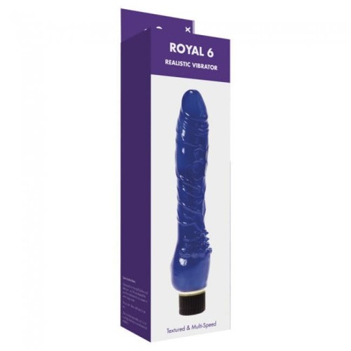 Kinx Royal 6 Realistic Vibrator - Вибратор, 15 см (синий)