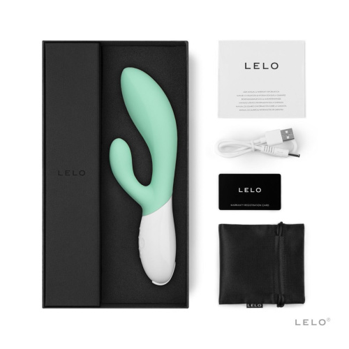 LELO Ina 3 - вибратор кролик для стимуляции клитора и точки G, 20х4.5 см (мятный)