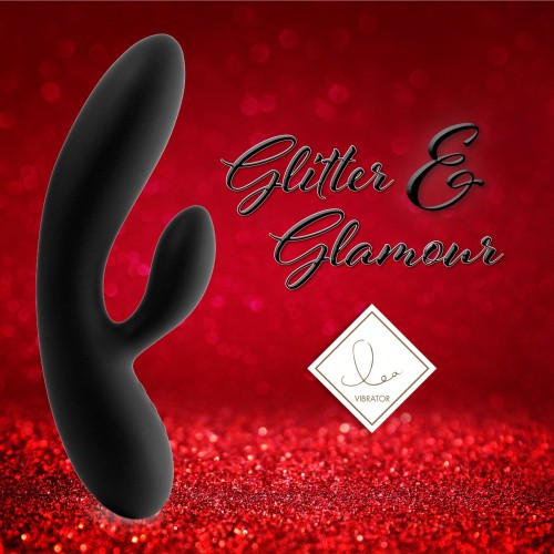 FeelzToys Lea Rabbit Vibrator - Гибкий вибратор кролик с двумя моторами, 17х3.8 см (чёрный)