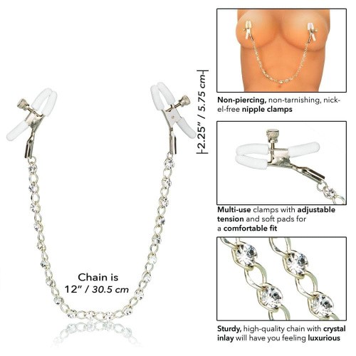 CalExotic Crystal Chain Nipple Clamps затискачі для сосків - купити в Києві, Україні