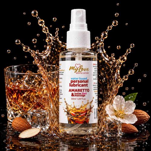 2в1 лубрикант и массажный гель - MyLove Aroma Series Intim&Massage Amaretto, 50 мл