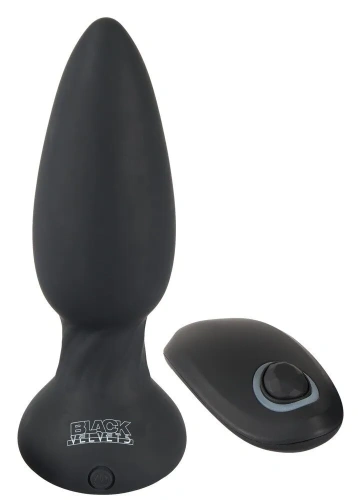 Orion Black Velvets RC Shaking Plug - Анальна пробка з пульсацією та вібрацією, 14,2 х4, 1 см (чорний) - купити в Києві, Україні