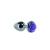 Lux Active Rose Anal Plug Purple - металлическая анальная пробка, 7.6х2.8 см (фиолетовый)