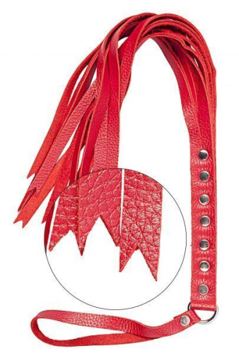 sLash S&M Fancy Leather Floger - кожаный флогер,  40 см (красный)