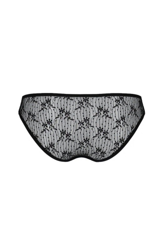 Passion Dina Thong трусики-слипы с кружевной сеточкой, S/M (чёрный)