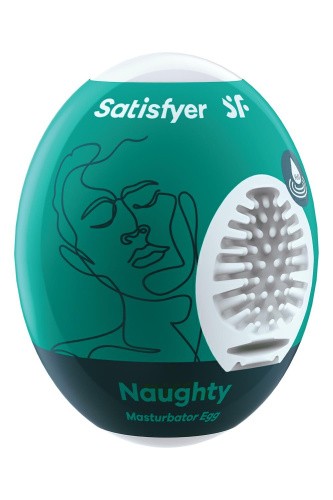 Satisfyer Masturbator Egg Single Naughty - Мастурбатор яйцо, 7х5.5 см (зеленый)