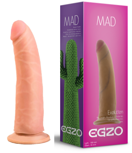 Фаллоимитатор на присоске Egzo G1060 18х3,5 см.