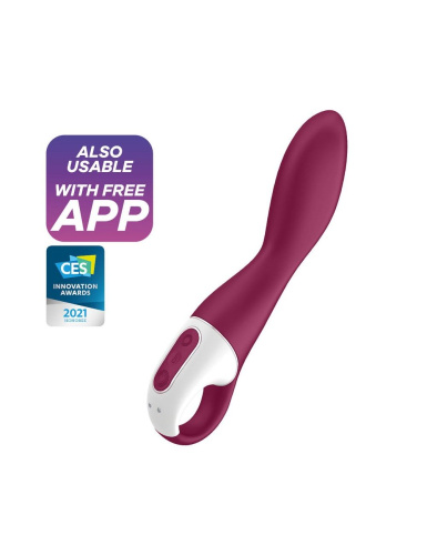 Satisfyer Heated Thrill - Вибратор с функцией нагрева, 20.6х3.7 см (бордовый)