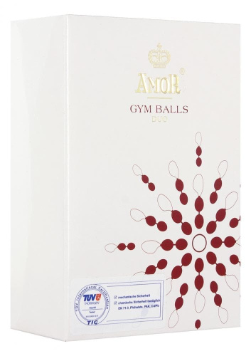 Вагинальные шарики Amor Gym Balls Duo  (голубые с розовым)