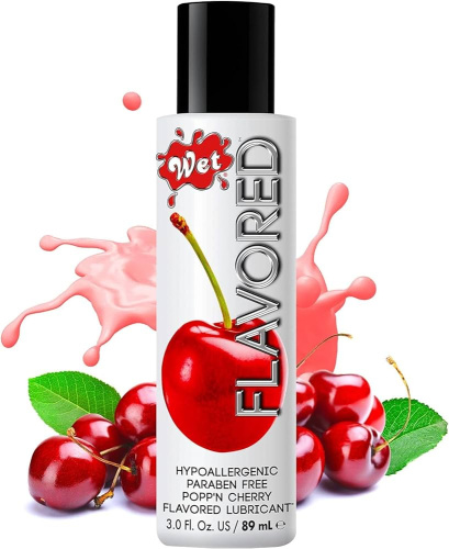 WET CLEAR FLAVORED SWEET CHERRY - Съедобный лубрикант, 89 мл (вишня)