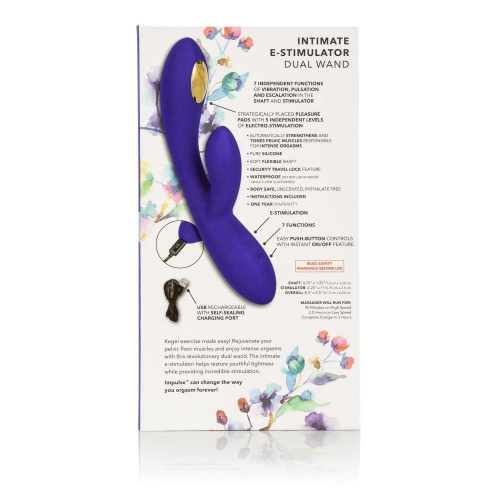 CalExotics Impulse Estim Dual Wand электростимулятор кролик с вибрацией, 12х3.3 см
