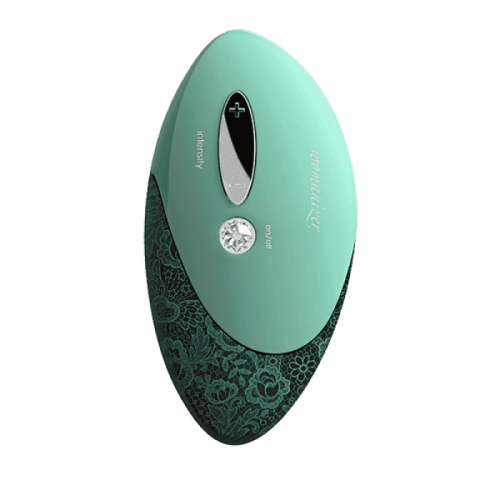 Womanizer W500 - Вакуумный стимулятор клитора с кристаллом Swarovski, 12х6 см (мятный)