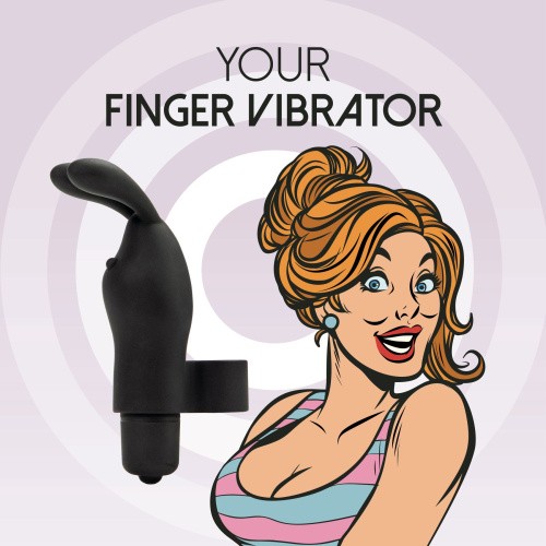 FeelzToys Magic Finger Vibrator - Вибратор на палец, 10х3 см (чёрный)