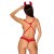 Obsessive Evilia teddy red L/XL - Женский костюм дьявола Obsessive Evilia teddy red L/XL - Женский костюм дьявола