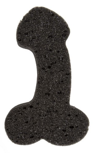 Sponge Willy Black - Губка для ванної у формі пеніса, 19 см (чорний) - купити в Києві, Україні