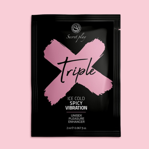 Secret Play Triple X Icy Cold Spicy Vibration - Жидкий вибратор, 2 мл