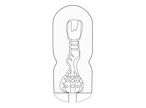 Genmu Pure Touch - потрясающий мастурбатор с эффектом отсоса (белый), 15х6.7см