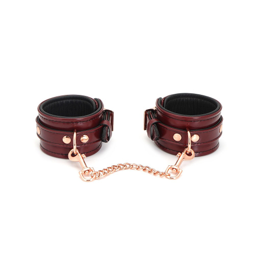 Кожаные поножи Liebe Seele Wine Red Ankle Cuffs