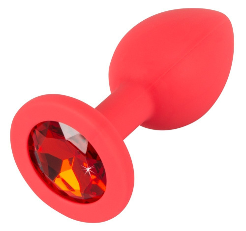 Силиконовая анальная пробка с кристаллом Orion Colorful Joy Jewel, размер S