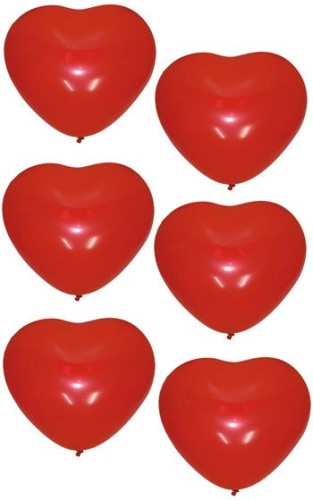Orion Herzluftballon - Надувные шарики в форме сердца, 6 шт