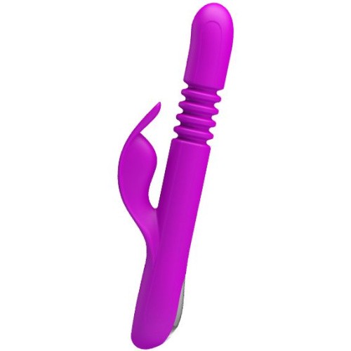 Pretty Love Donahue Vibrator Pink - Вибратор-кролик с поступательным движением, 26.8 х3.4 см (фиолетовый)