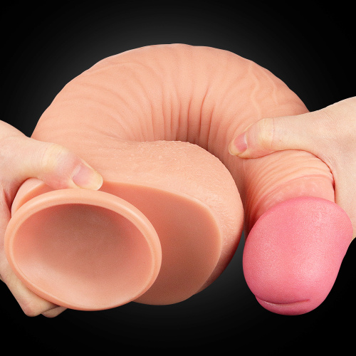 12" Dual Layer Platinum Silicone Cock - Фаллоимитатор, 30,5 см (телесный)
