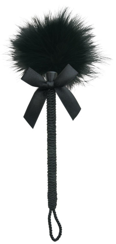 Sportsheets Midnight Feather Tickler - Метелочка-щекоталка декорированная шнуром и бантиком