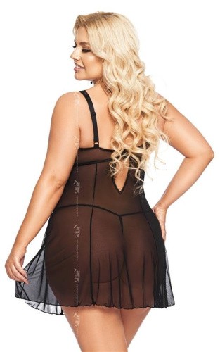 SoftLine Berta - сексуальный беби долл и стринги,  XXXL (чёрный)