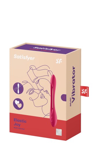 Satisfyer Elastic Joy - Масажер для пар, 20 см (червоний) - купити в Києві, Україні