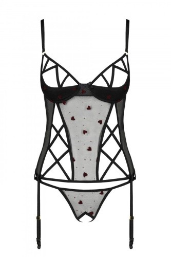 Passion - Lovelia Corset - Сексуальный корсет, S/M (чёрный)