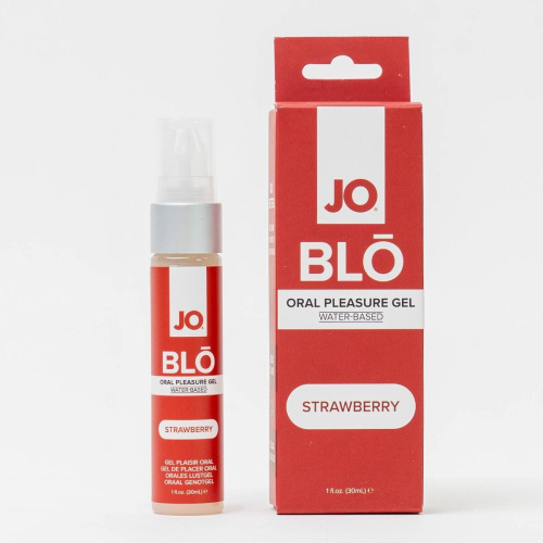 Гель для оральных ласк JO BLO Strawberry, 30 мл (клубника)