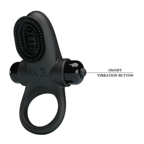 Pretty Love Vibrant Penis Ring II Black - віброкільце, 8.6х3 см (чорний) - купити в Києві, Україні