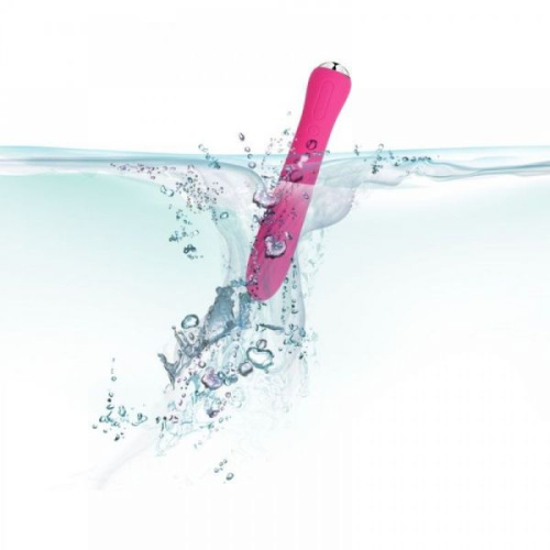 Svakom Anya Heating Vibrator - Ребристый вибромассажер, 19.5х3.3 см (розовый)